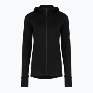 Dámska trekingová mikina Icebreaker Merino 300 Realfleece Descender Zip Hoodie black