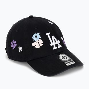 47 Značka MLB Los Angeles Dodgers Flora CLEAN UP baseballová čiapka čierna