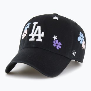 47 Značka MLB Los Angeles Dodgers Flora CLEAN UP baseballová čiapka čierna