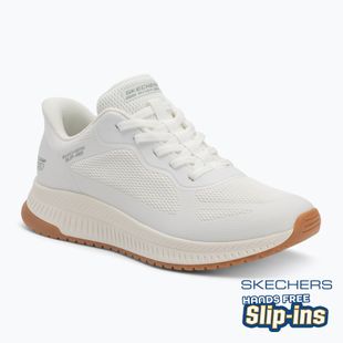 Dámske topánky SKECHERS Bobs Squad 4 Staple Look white
