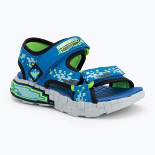 Detské sandále SKECHERS Mega Splash black/blue/lime
