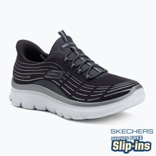 Dámske topánky SKECHERS Summits Plus Soft Luster charcoal/silver