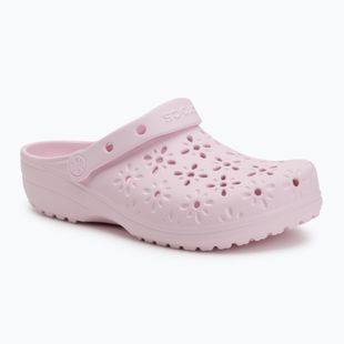 Crocs Classic Floral Cutout Clog pink milk