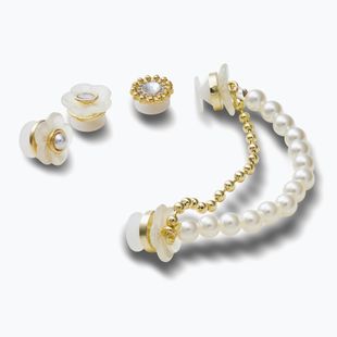 Ozdoby na topánky  Crocs Jibbitz™ Gold and Floral 5 ks 