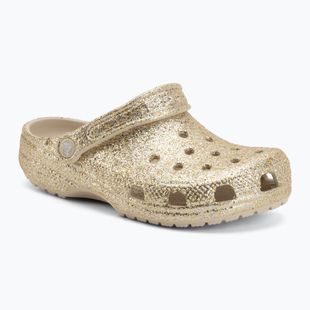 Detské šľapky Crocs Classic Chunky Glitter sandstone