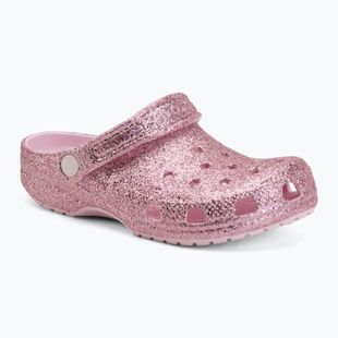 Detské šľapky Crocs Classic Chunky Glitter pink milk