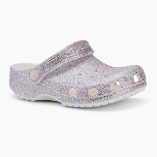 Detské šľapky Crocs Classic Fantasy Glitter white