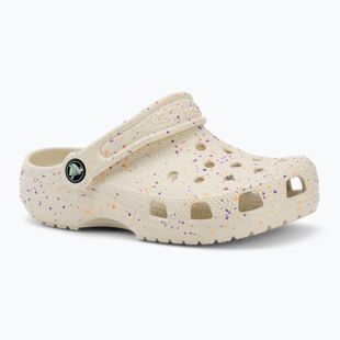 Detské šľapky Crocs Classic Glow Paint Splatter summit white/multi