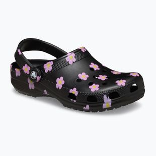 Detské šľapky Crocs Classic Flower black