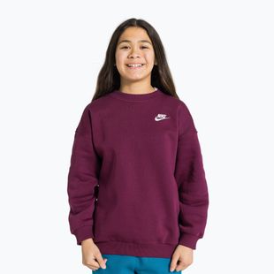 Detská mikina Nike Sportswear Club Fleece burgundy/white