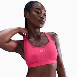 Fitness podprsenka Nike Swoosh Light Support rush pink/white