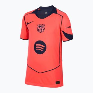 Detský futbalový dres Nike FC Barcelona 2025/26 Stadium Third Jr bright mango/midnight navy/midnight navy