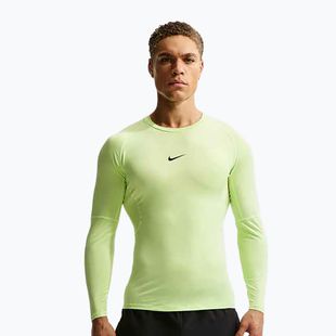 Pánske tréningové tričko s dlhým rukávom Nike Pro Dri-Fit Tight Fitness light liquid lime/black