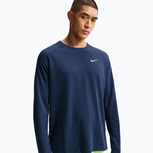 Pánske bežecké tričko longsleeve Nike Stride Dri-Fit Waffle Crew midnight navy
