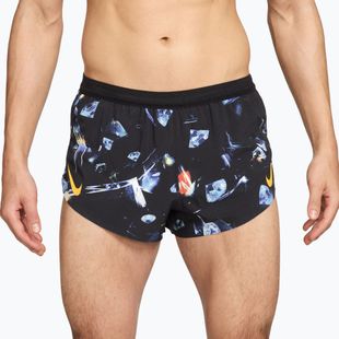 Pánske bežecké šortky Nike AeroSwift Dri-Fit ADV Brief Lined 2" black/laser orange
