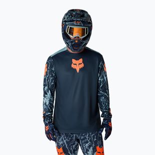 Pánske cyklistické tričko longsleeve Fox Racing Ranger Image Print arctic blue