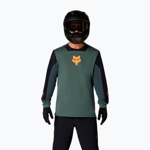 Pánske cyklistické tričko longsleeve Fox Racing Defend Creation sage