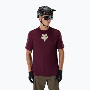 Pánsky cyklistický dres Fox Racing Ranger Fox Head SS dark maroon