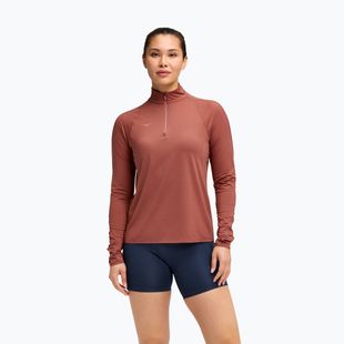 Dámska bežecká mikina HOKA GlideTech Quarter Zip rouge