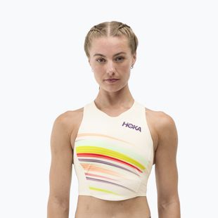 Tréningový top HOKA Race Day Crop alabaster flare