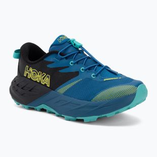 Detské bežecké topánky HOKA Speedgoat 7 black/night glow blue