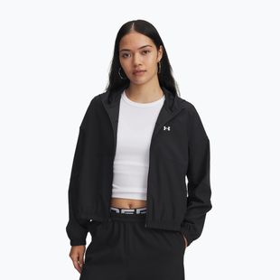 Dámska bunda Under Armour Rival Woven Hoody black/black/white