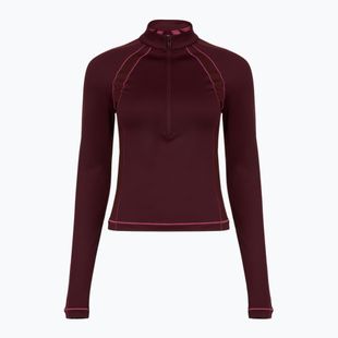 Pánske tričko Under Armour ColdGear Textured 1/2 Zip dark maroon/fuchsia dusk/metallic silver