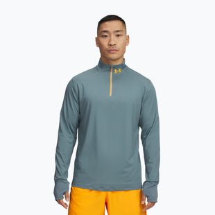 Pánsky bežecký dres longsleeve Under Armour Launch Pro 1/4 Zip jasper blue/reflective