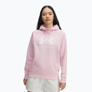Damska bluza Under Armour Rival Fleece Big Logo Hoody prime pink/white