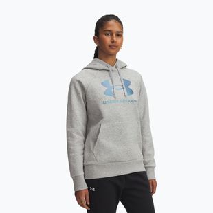 Damska bluza Under Armour Rival Feelce Shimmer Hoody mod gray light heather/iridescent