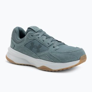 Pánske tréningové topánky Under Armour Edge Suede jasper blue/halo gray/jasper blue