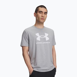Pánske tričko Under Armour Sportstyle Logo Update steel light heather/white