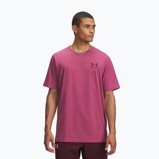 Pánska tričko Under Armour Sportstyle Left Chest fuchsia dusk/dark maroon