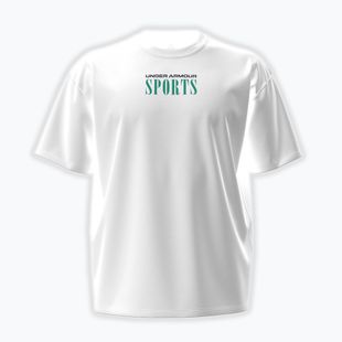 Pánske tréningové tričko Under Armour Heavyweight Sports white/midnight navy