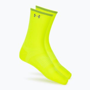 Ponožky Under Armour Velociti Lite Crew high vis yellow/high vis yellow/white