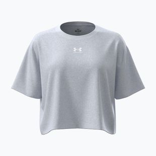 Dámske tréningové tričko Under Armour Rival Boxy Tee Solid distant gray medium heather/white