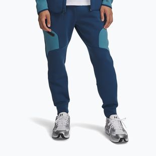 Pánske nohavice Under Armour Unstoppable Fleece wham blue/boundless blue/black