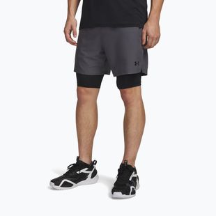 Pánske tréninkové šortky Under Armour Vanish Woven 2.0 2IN1 Shorts castlerock/black