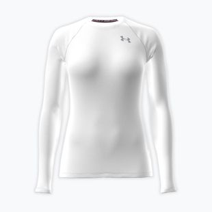 Dámske tréningové tričko longsleeve Under Armour HG Authentics Comp LS white/halo gray