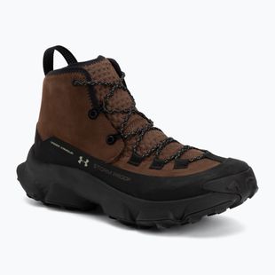 Pánske turistické topánky Under Armour Charged Expanse Mid LTHR WP Incense Brown/Black/Khaki Base