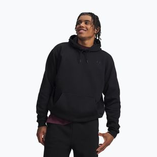 Pánska mikina Under Armour Icon Heavyweight Terry Hoodie ultimate black/ultimate black