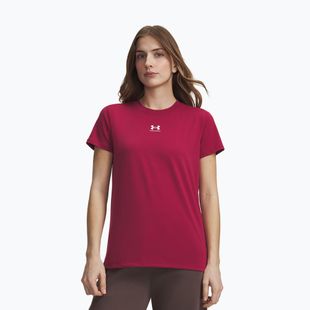 Dámske tričko Under Armour Rival Core claret/white