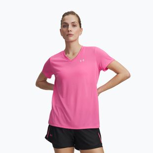 Dámske tréningové tričko Under Armour Tech SSV Solid pink frenzy/prime pink
