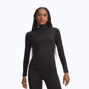 Dámske tréningové tričko longsleeve Under Armour ColdGear Mock LS ultimate black/white