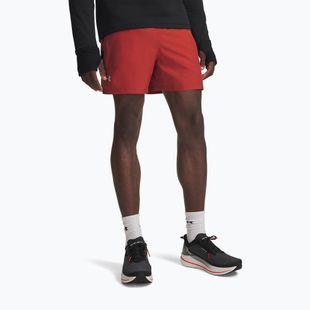 Pánske bežecké šortky Under Armour Launch 5" Shorts heritage red/black/reflective