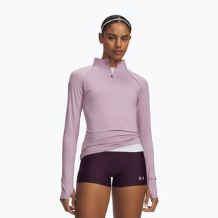 Dámska bežecká mikina Under Armour Velociti Half Zip mauve pink/reflective