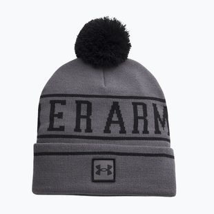Pánska zimná čiapka Under Armour Halftime Pom Beanie castlerock/black/black