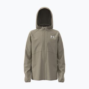 Pánska tréningová bunda Under Armour Vibe Woven Windbreaker Jacket city khaki/white