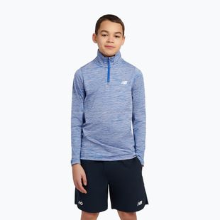 Detská mikina New Balance Athletics Quarter Zip Funnel blue gemstone
