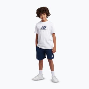Detská súprava New Balance Stacked Logo Tee & FT Short nb bright white